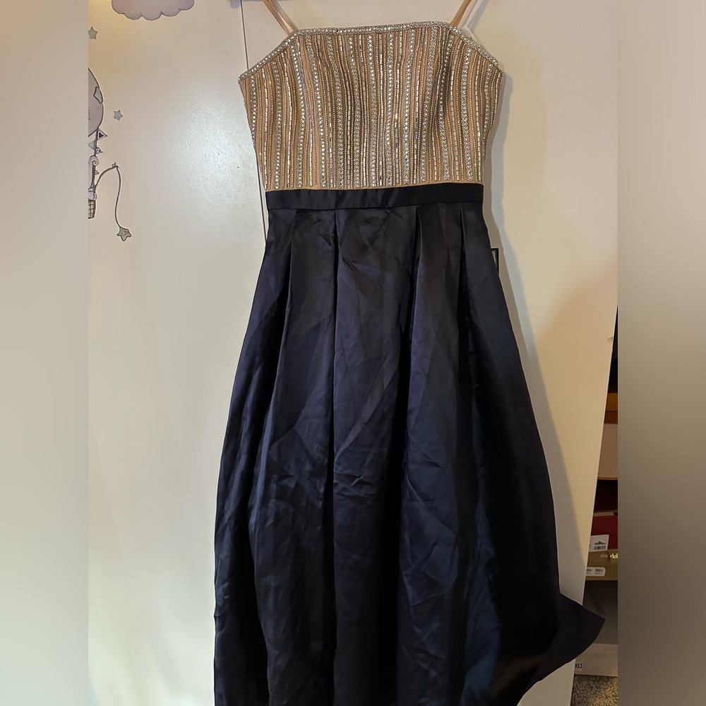 Navy blue and gold